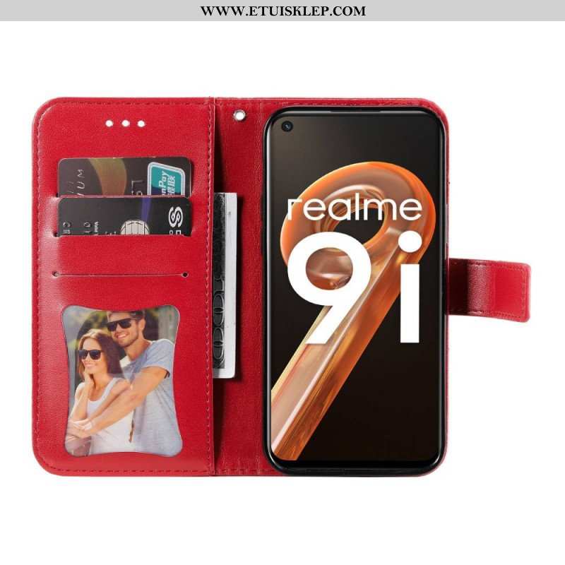 Etui Folio do Realme 9i Kwiaty Mandali